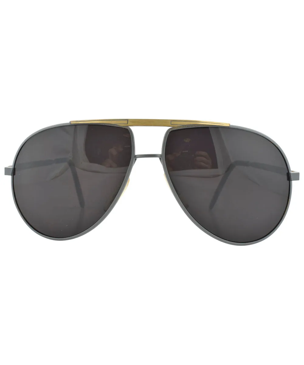 RAMOS Gray Aviator Sunglasses