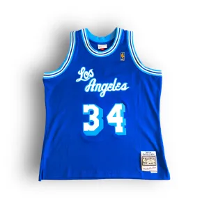 Shaquille O'Neal 1996-1997 Los Angeles Lakers Hardwood Classic Edition Mitchell & Ness Swingman Jersey - Blue