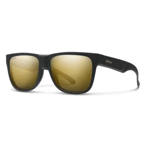 Smith Lowdown 2 Matte Black Gold Frame - ChromaPop Polarized Black Gold Lens - Polarized Sunglasses