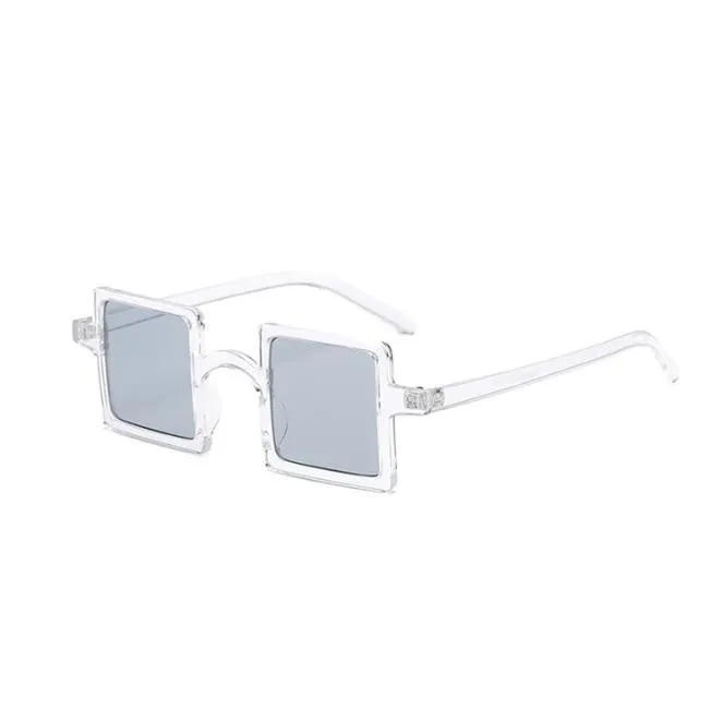 Square Shape Plastic Frame Colorful Sunglasses