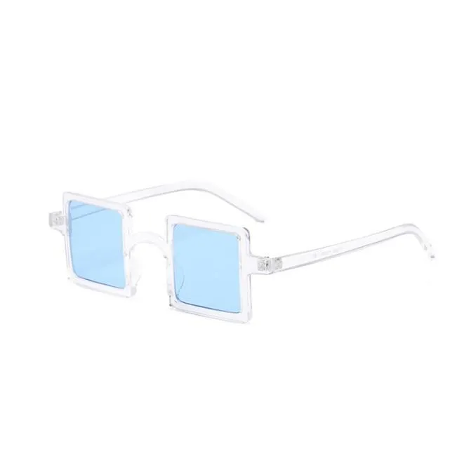 Square Shape Plastic Frame Colorful Sunglasses