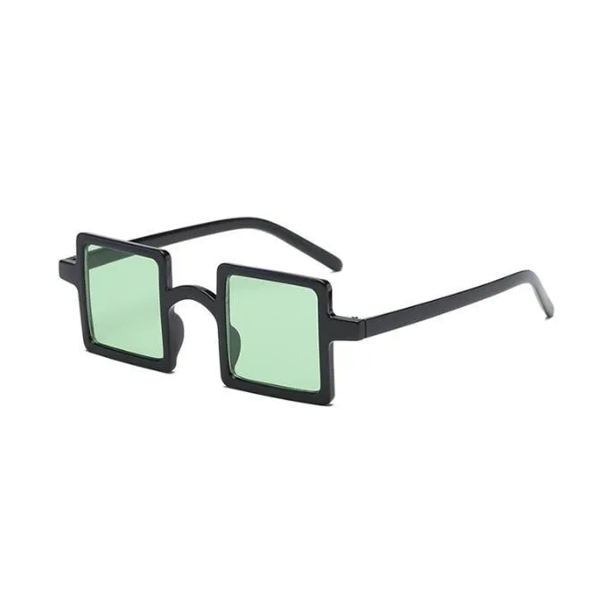 Square Shape Plastic Frame Colorful Sunglasses