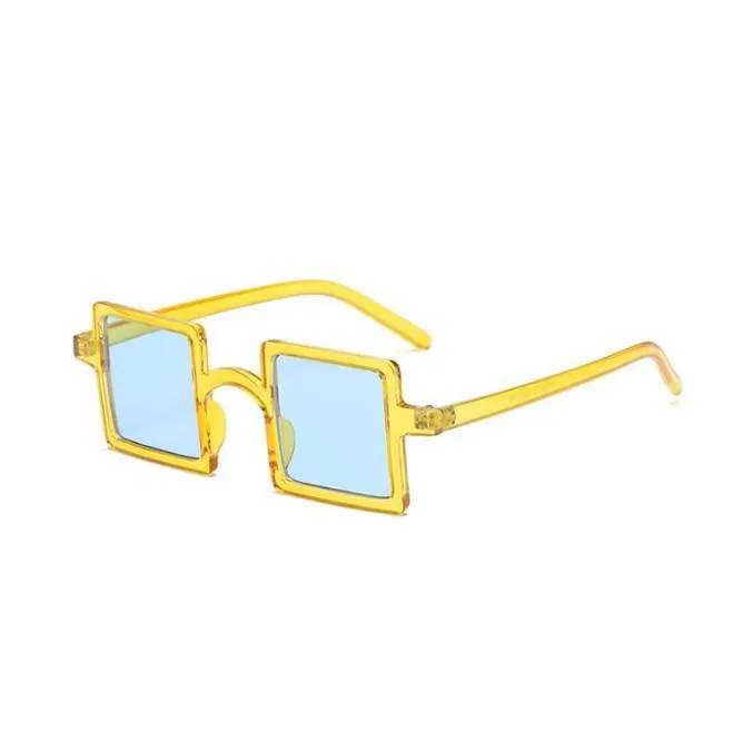 Square Shape Plastic Frame Colorful Sunglasses