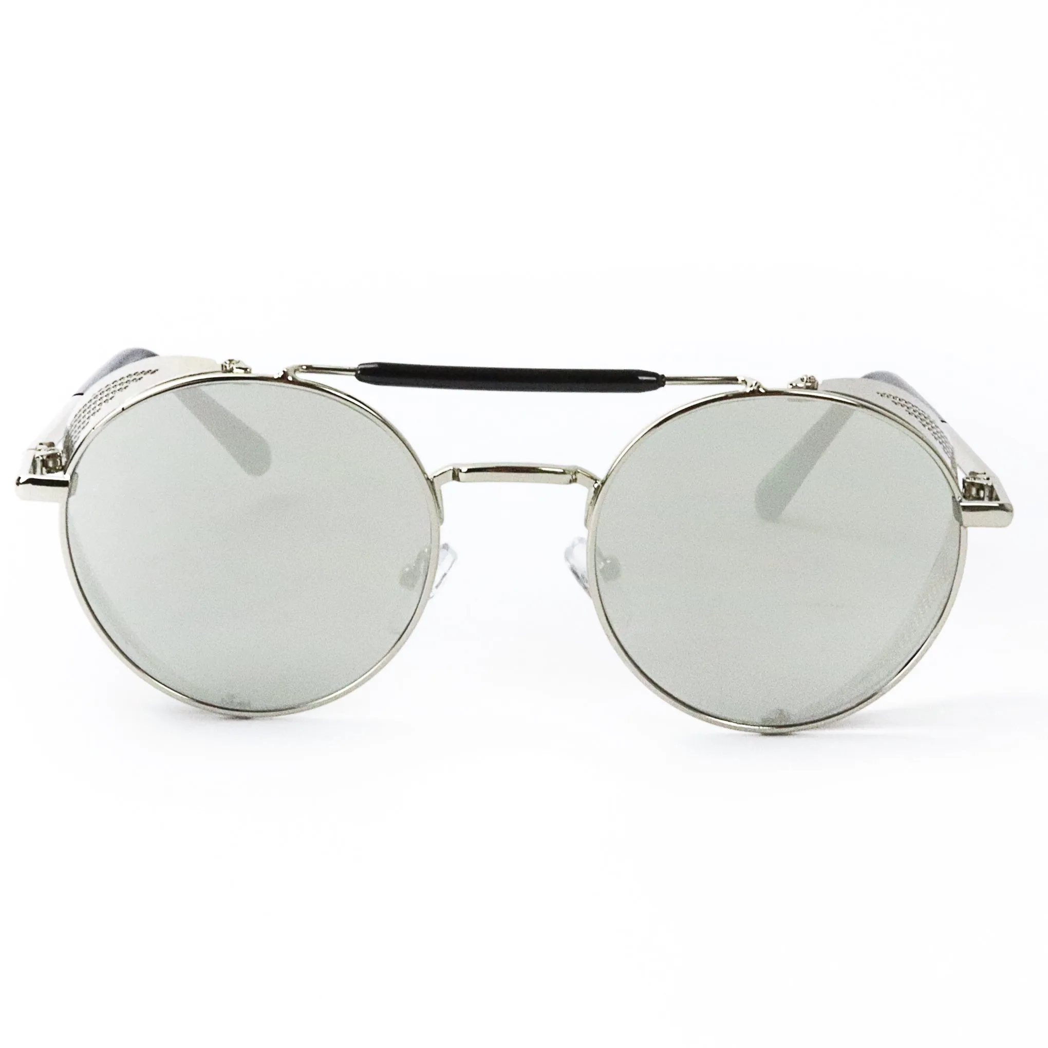 Steampunk Metal Sunglasses - Silver