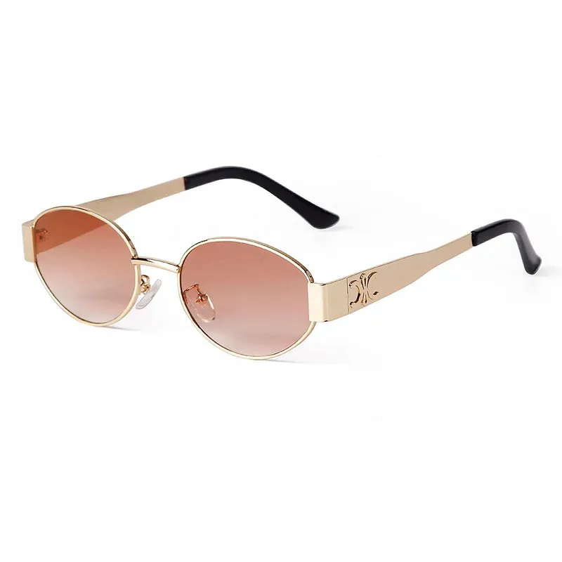 Stylish Metal Frame with Colored Lens Sunglasses