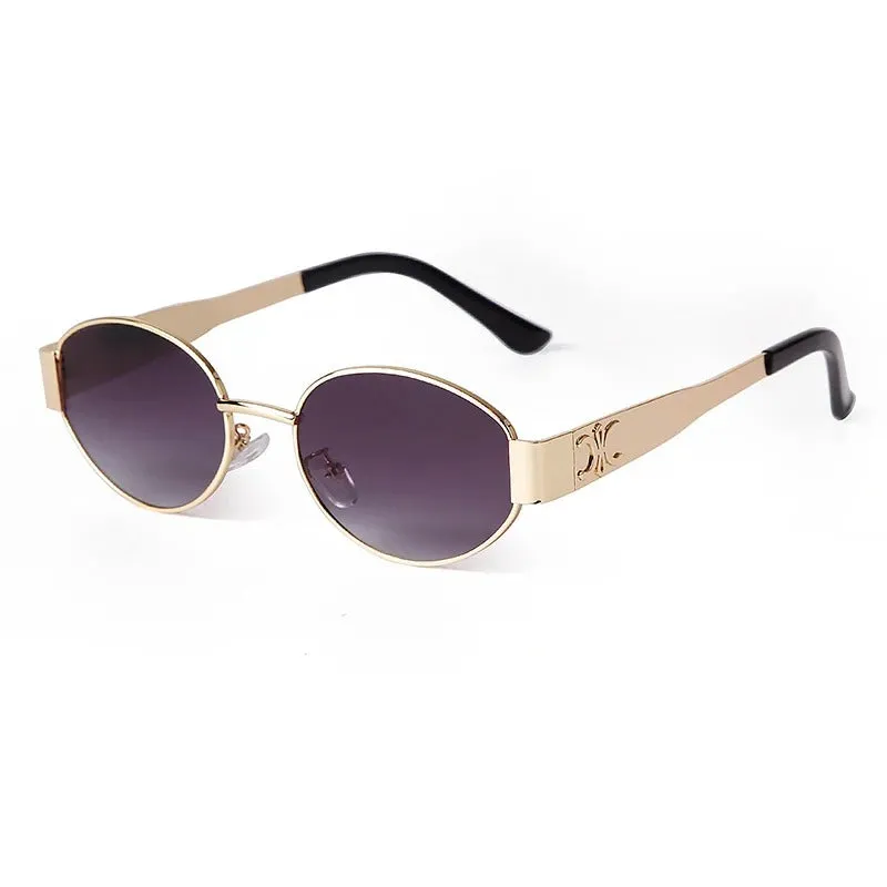 Stylish Metal Frame with Colored Lens Sunglasses