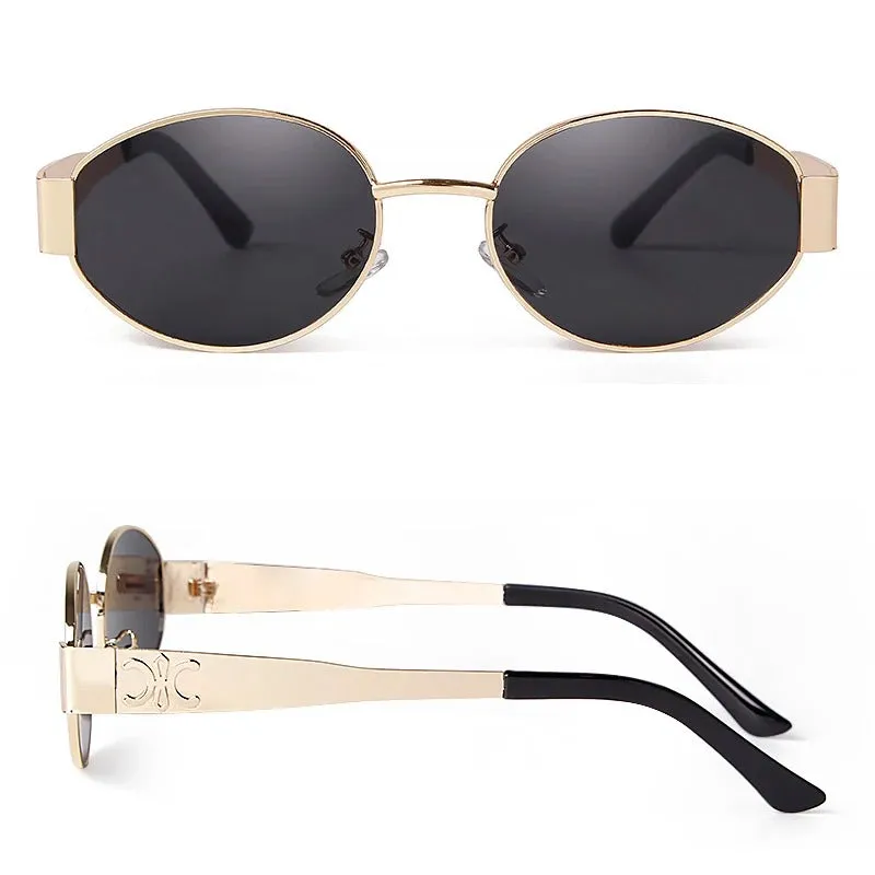 Stylish Metal Frame with Colored Lens Sunglasses