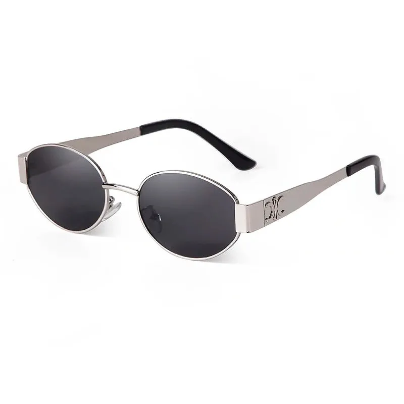 Stylish Metal Frame with Colored Lens Sunglasses