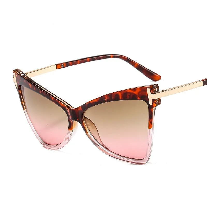 TEEK - Cateye Metal Frame Lux Sunglasses