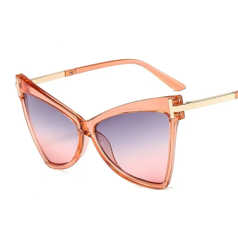 TEEK - Cateye Metal Frame Lux Sunglasses