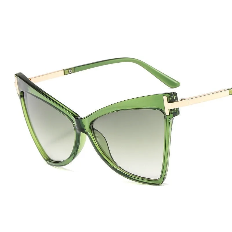 TEEK - Cateye Metal Frame Lux Sunglasses