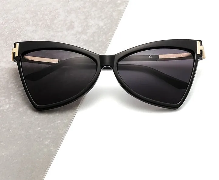 TEEK - Cateye Metal Frame Lux Sunglasses