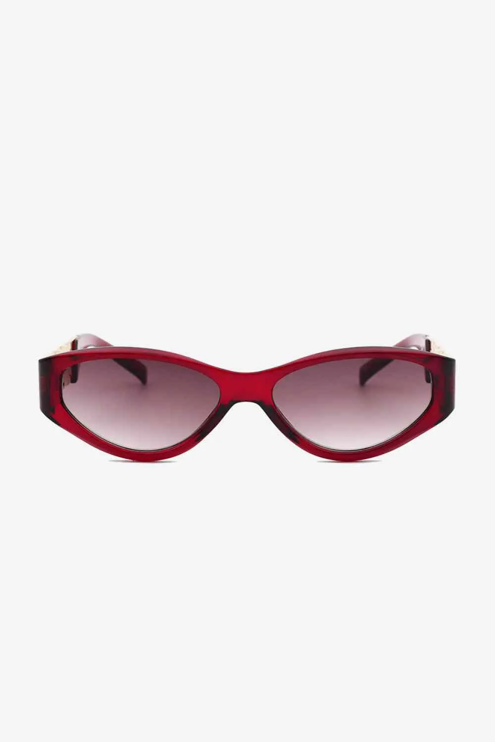 TEEK - Flat Side Chain Temple Cat Eye Sunglasses