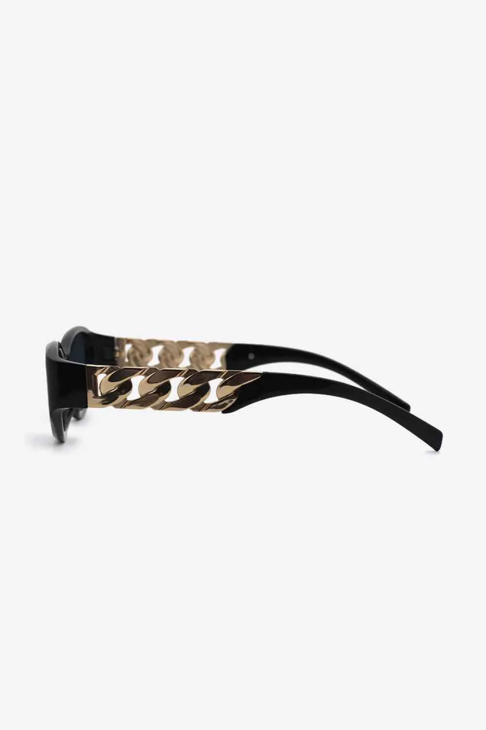 TEEK - Flat Side Chain Temple Cat Eye Sunglasses