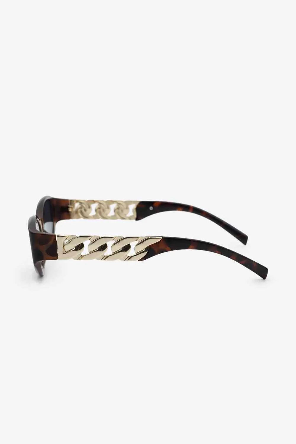 TEEK - Flat Side Chain Temple Cat Eye Sunglasses