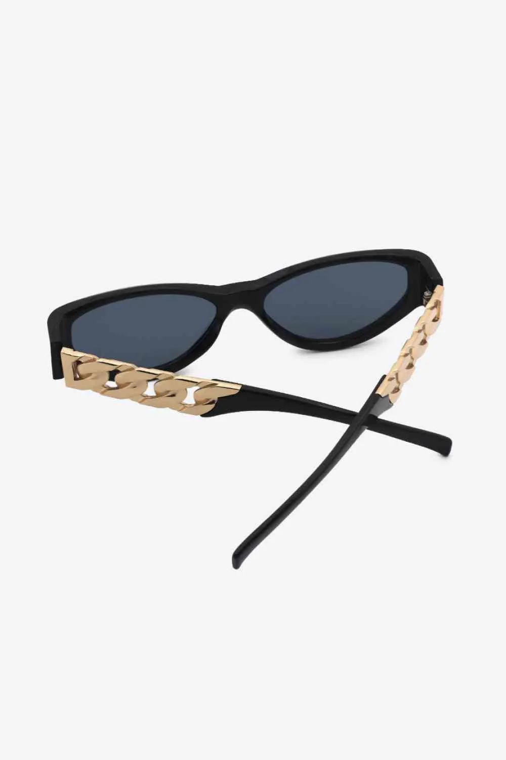 TEEK - Flat Side Chain Temple Cat Eye Sunglasses