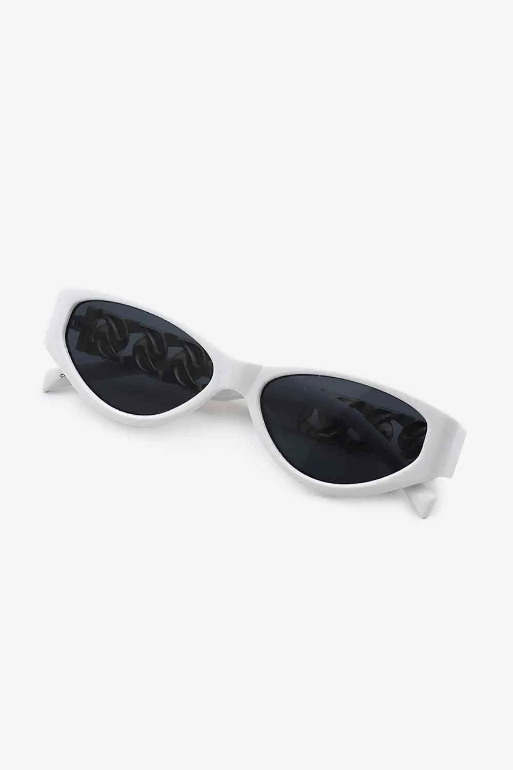 TEEK - Flat Side Chain Temple Cat Eye Sunglasses