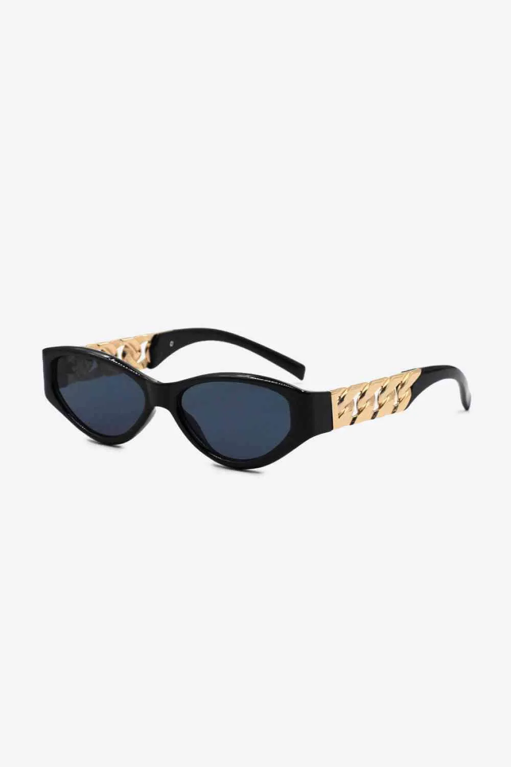 TEEK - Flat Side Chain Temple Cat Eye Sunglasses