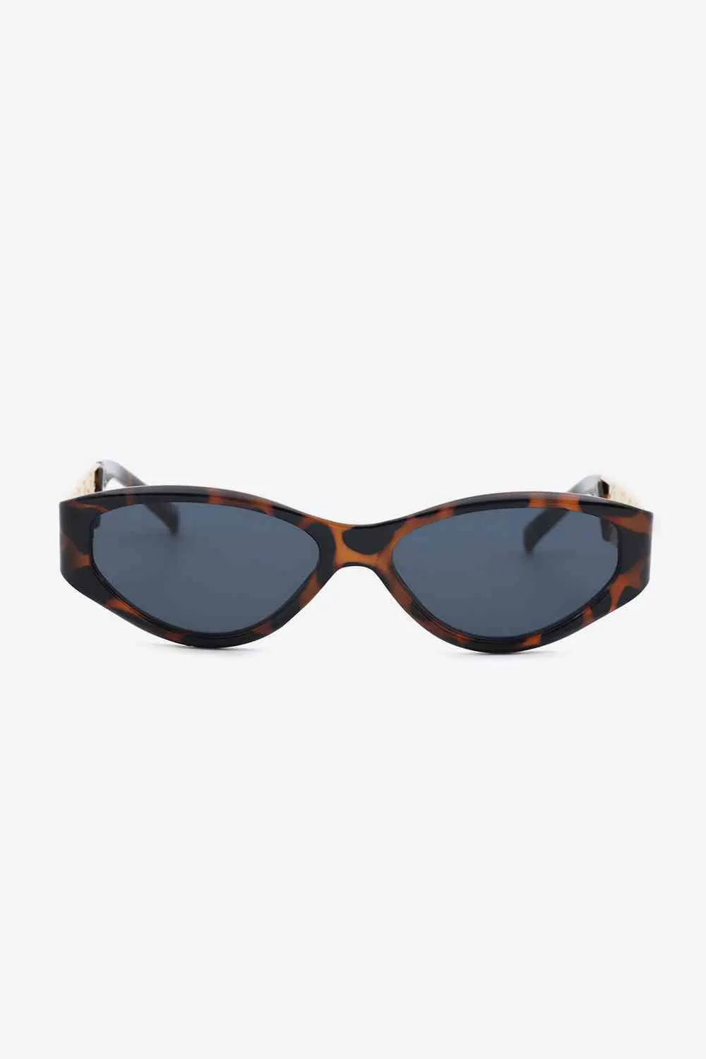 TEEK - Flat Side Chain Temple Cat Eye Sunglasses