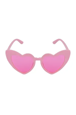 The Edit - Oversized Pink Heart Shaped Sunglasses