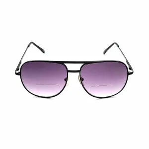 Tune Out Unique Metal Frame Aviator Bifocal Reading Sunglasses