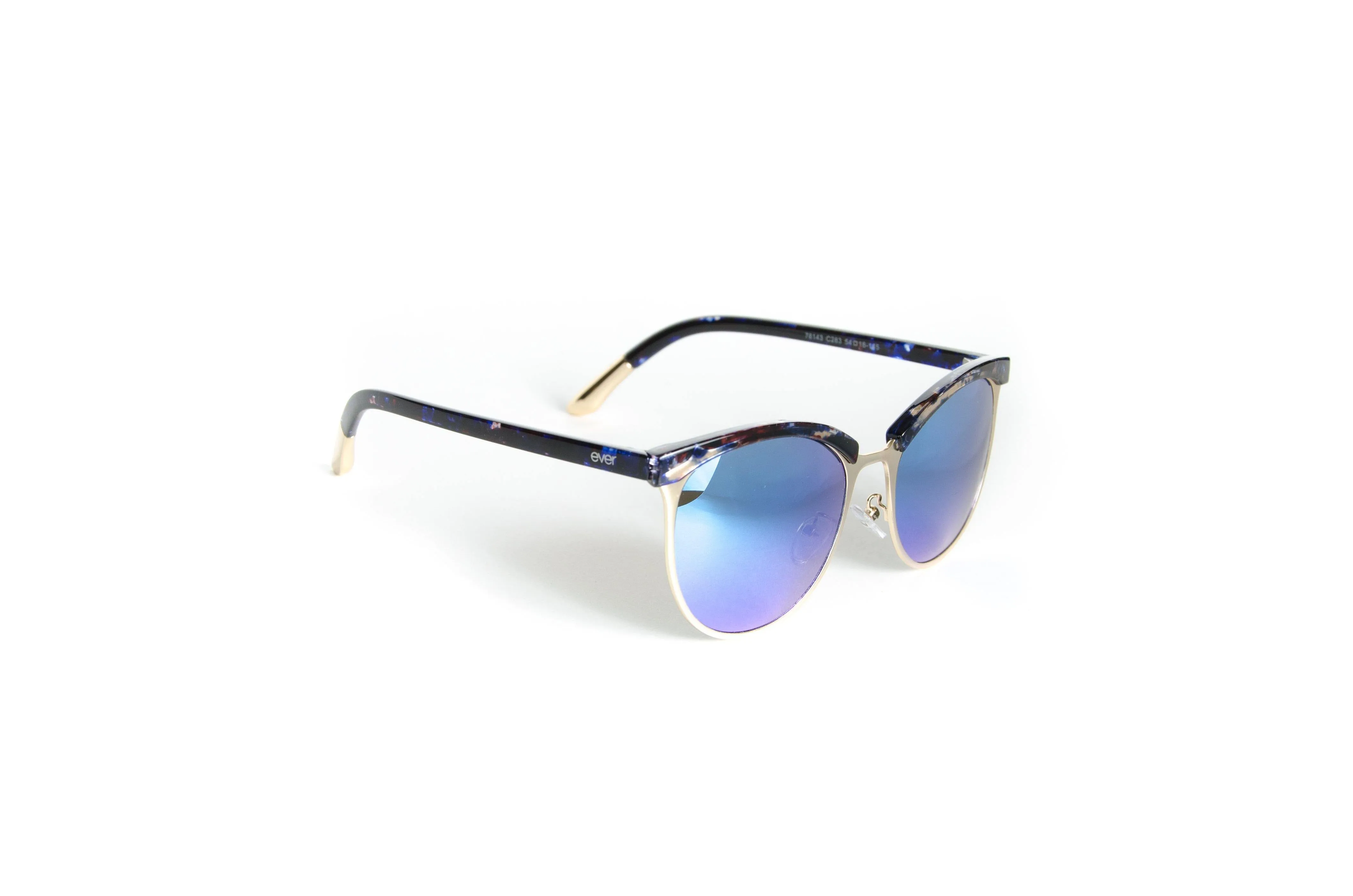 Unisex Stylish Brow Line With Marble Accent Sunglasses