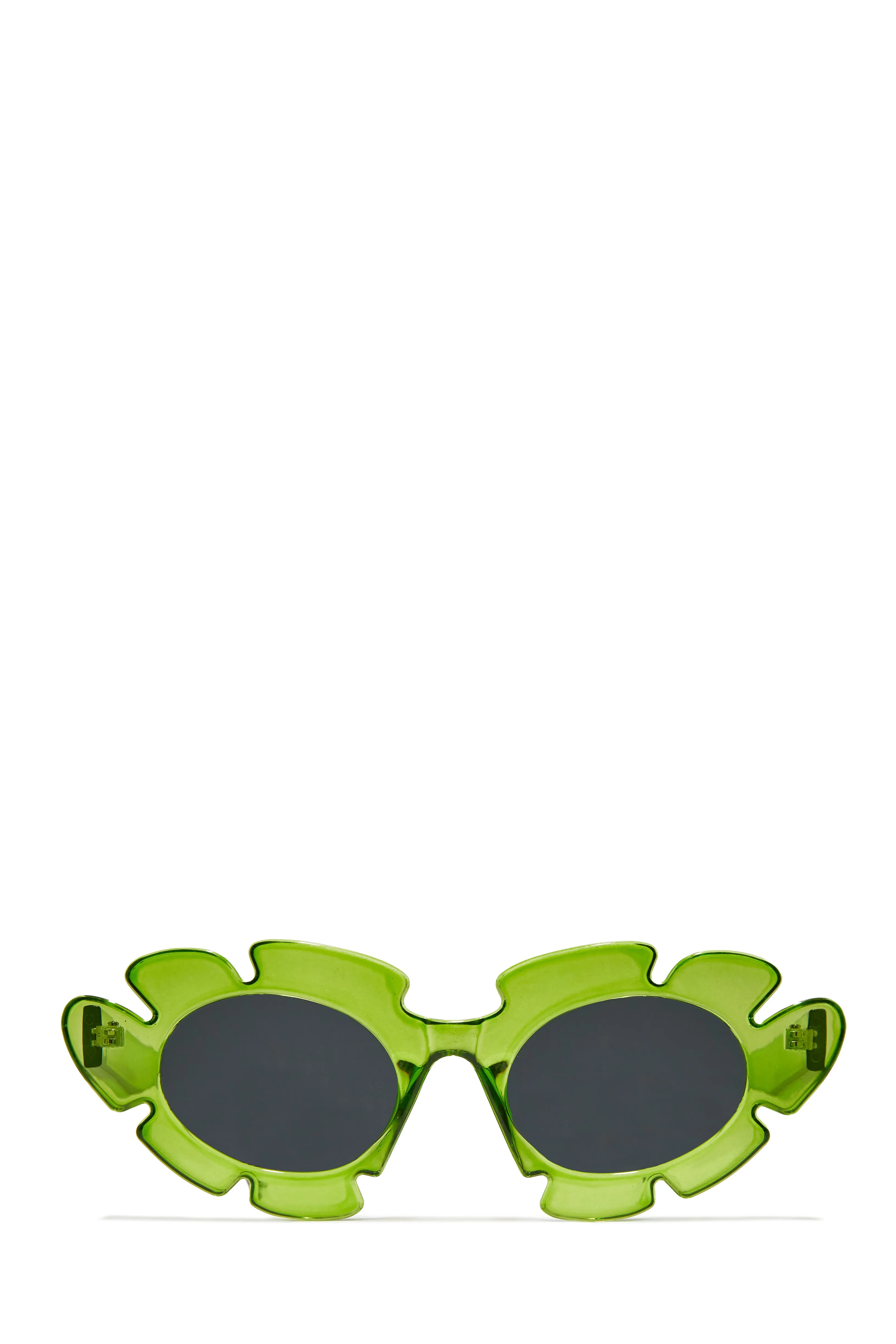 Weekend Flirt Unique Standout Frame Sunglasses - Green