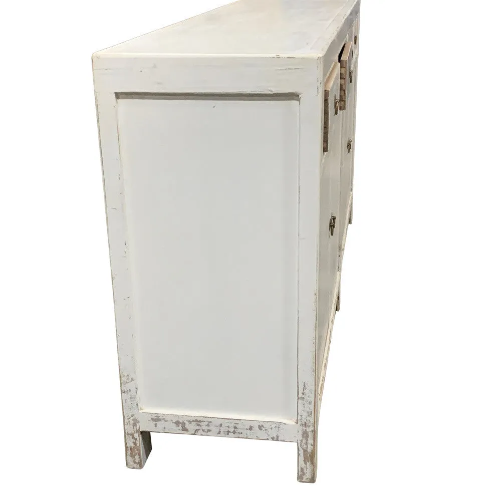 White 4-Door Wooden Cabinet