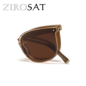 Zirosat Unisex Full Rim Square Alloy Foldable Sunglasses WT7901